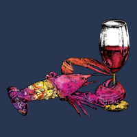 Crustaceancore Lobster With Wine Glass Men Denim Jacket | Artistshot