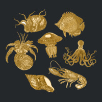 Golden Crustaceancore Crewneck Sweatshirt | Artistshot