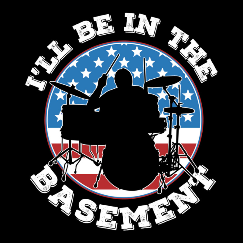 Ill Be In The Basement Drummer Usa Flag Retro Pocket T-shirt | Artistshot