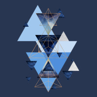 Geometric Triangle Compilation In Blue Men Denim Jacket | Artistshot