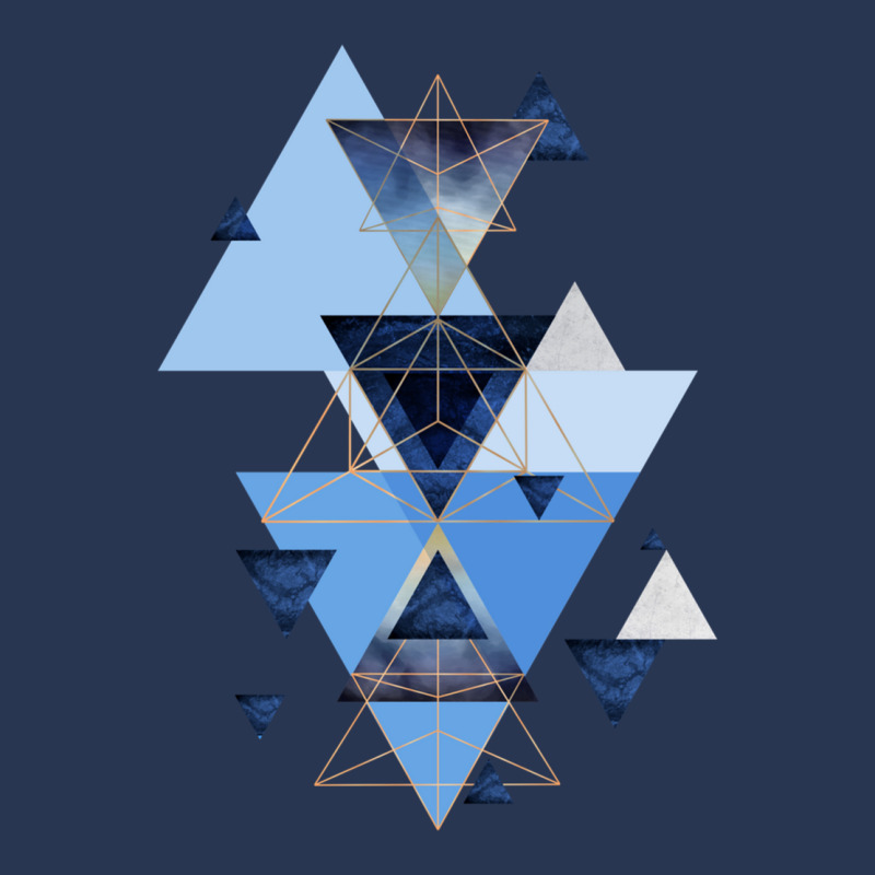 Geometric Triangle Compilation In Blue Men Denim Jacket | Artistshot