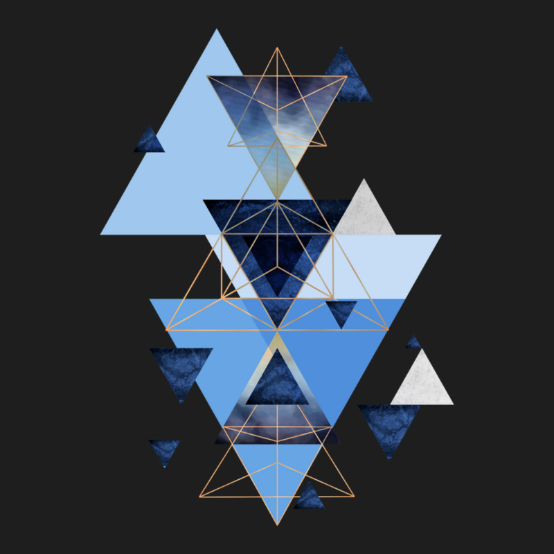 Geometric Triangle Compilation In Blue Classic T-shirt | Artistshot