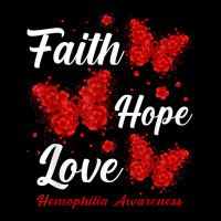 Faith Hope Love Hemophilia Awareness Butterfly T Shirt Men's 3/4 Sleeve Pajama Set | Artistshot