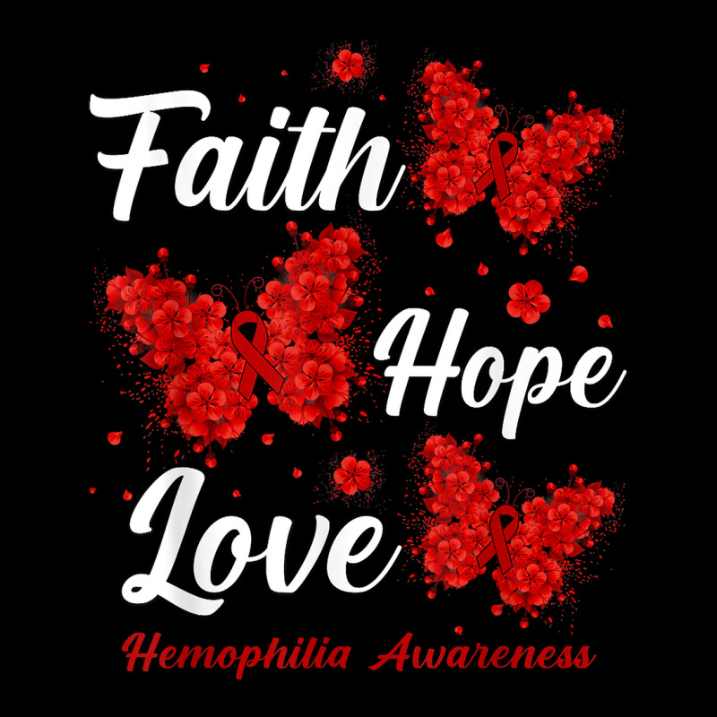 Faith Hope Love Hemophilia Awareness Butterfly T Shirt Men's 3/4 Sleeve Pajama Set by alyshasur9x | Artistshot