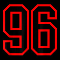 Jersey Number #96 Red Black Sports Birthday Lucky Number 96 V-neck Tee | Artistshot