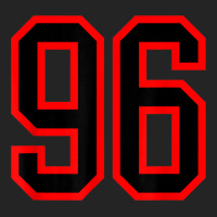 Jersey Number #96 Red Black Sports Birthday Lucky Number 96 3/4 Sleeve Shirt | Artistshot