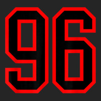 Jersey Number #96 Red Black Sports Birthday Lucky Number 96 Unisex Hoodie | Artistshot