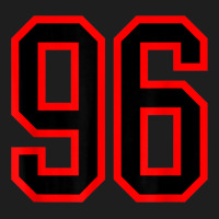 Jersey Number #96 Red Black Sports Birthday Lucky Number 96 Classic T-shirt | Artistshot