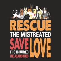 Rescue The Mistreated Save The Injured Love Rescued Animals Ladies Fitted T-shirt | Artistshot