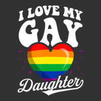 I Love My Gay Daughter Gay Pride Flag Queer Proud Mom Dad Vintage Hoodie And Short Set | Artistshot