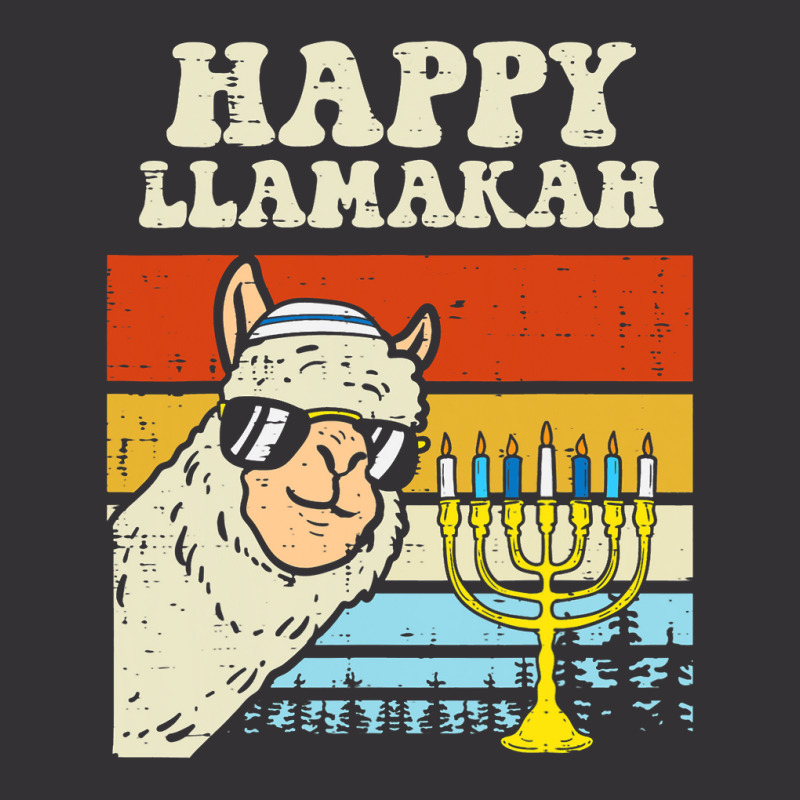 Happy Llamakah Jewish Llama Funny Hanukkah Pajamas Chanukah Vintage Hoodie | Artistshot