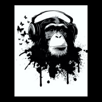 Banksy Dj Monkey Thinker With Headphones Legging | Artistshot