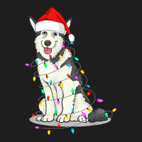 Santa Siberian Husky Christmas Hat Lights Xmas Dog Lover Classic T-shirt | Artistshot