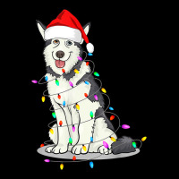 Santa Siberian Husky Christmas Hat Lights Xmas Dog Lover Lightweight Hoodie | Artistshot