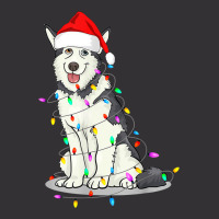 Santa Siberian Husky Christmas Hat Lights Xmas Dog Lover Vintage Hoodie And Short Set | Artistshot