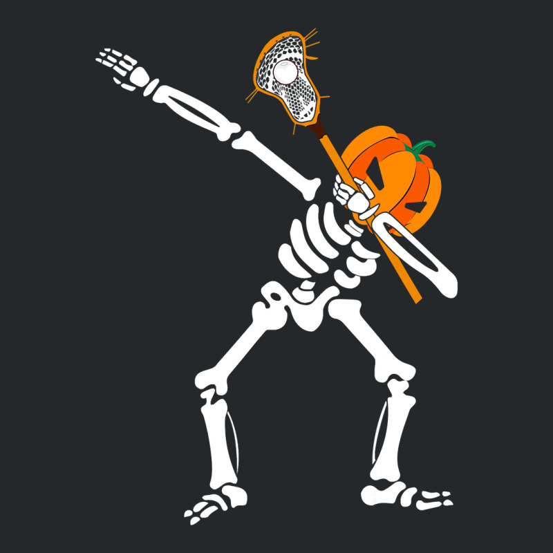 Cute Halloween Costume Dabbing Skeleton Lacrosse Sport Lover Crewneck Sweatshirt | Artistshot