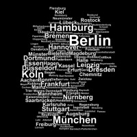 Germany Map Silhouette Towns Cities Berlin Hamburg Travel Premium T Sh Youth Hoodie | Artistshot