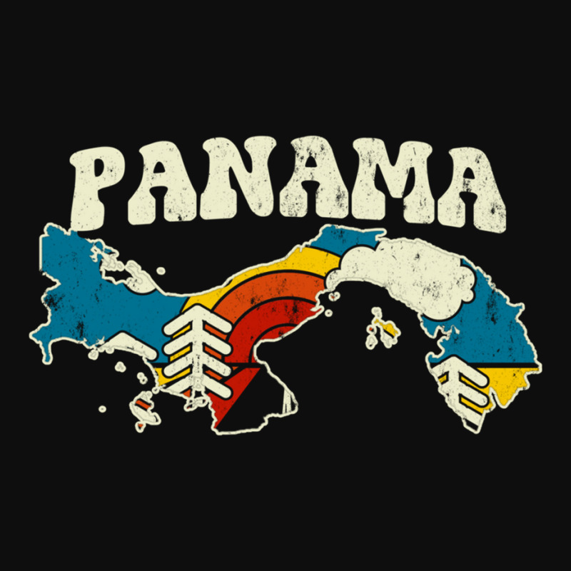 Panama Vintage Panamanian Country Rainbow Retro 70s Map Pullover Hoodi Crop Top by cm-arts | Artistshot