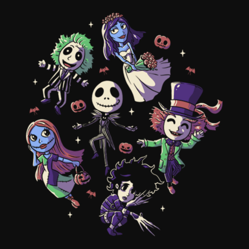 Burtons Halloween Funny Cute Spooky Characters Crop Top by cm-arts | Artistshot