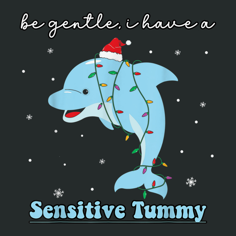 Be Gentle I Have A Sensitive Tummy Funny Christmas Women's Triblend Scoop T-shirt by Fashzilla | Artistshot