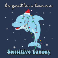 Be Gentle I Have A Sensitive Tummy Funny Christmas Ladies Denim Jacket | Artistshot