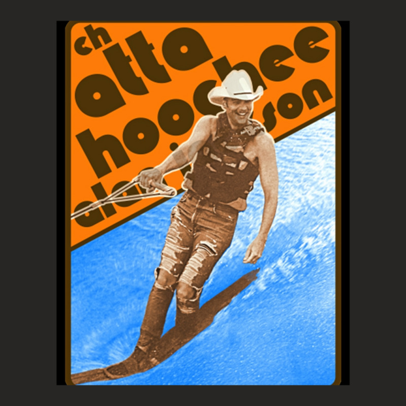 Alan Jackson Chattahoochee Waterskiing Retro Ladies Fitted T-Shirt by SteveMartindale | Artistshot