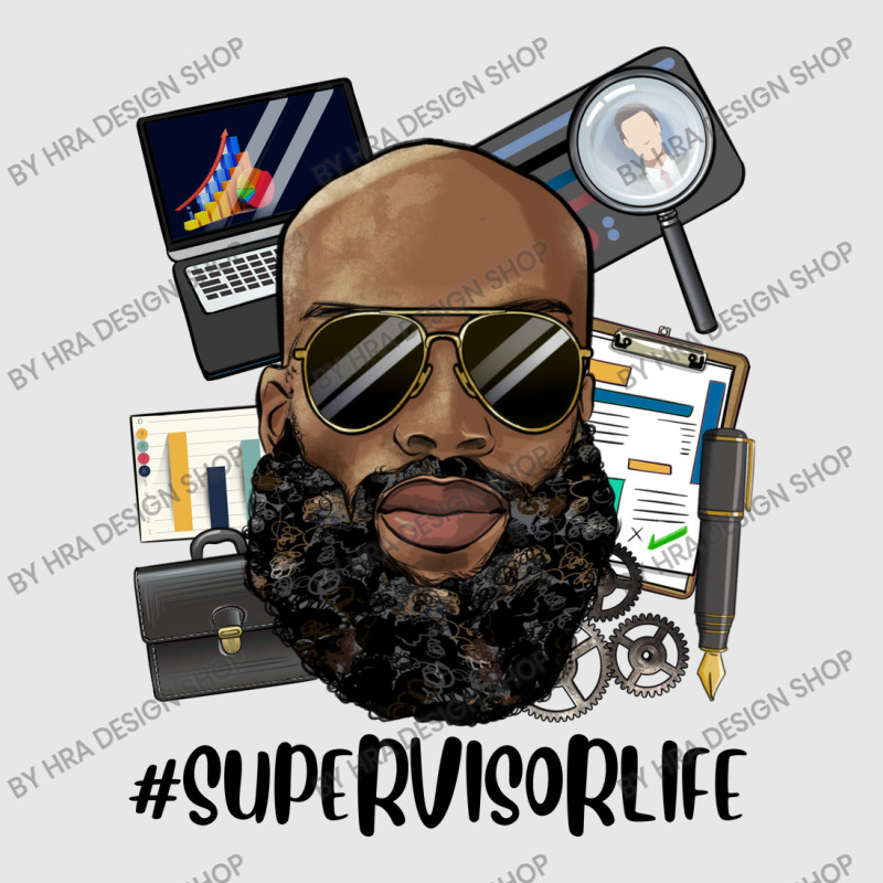 Bald Black Man Supervisor Life Hoodie & Jogger Set | Artistshot