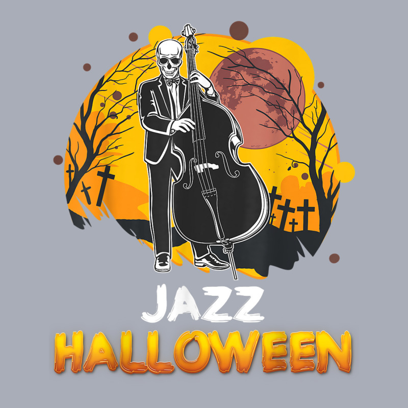 Jazz Halloween Musician Skeleton Contrabass Cello Pumpkin Tank Dress by Sombre | Artistshot