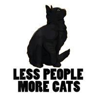 Less People More Black Cat Funny Pet Lover Men Dark Cat T Shirt Women's Pajamas Set | Artistshot