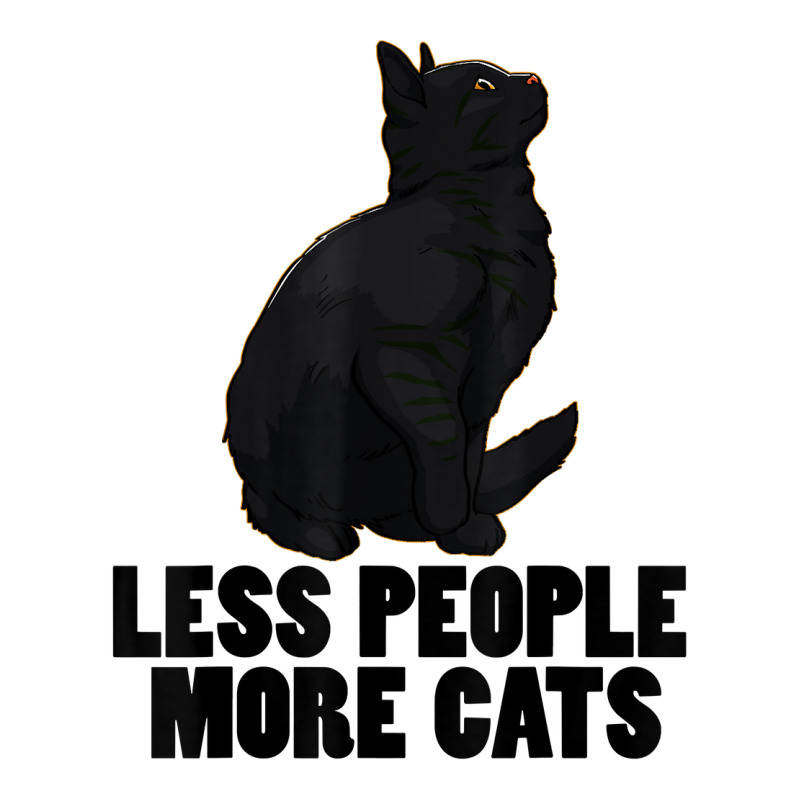 Less People More Black Cat Funny Pet Lover Men Dark Cat T Shirt Maternity Scoop Neck T-shirt by cm-arts | Artistshot