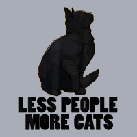 Less People More Black Cat Funny Pet Lover Men Dark Cat T Shirt Tank Dress | Artistshot