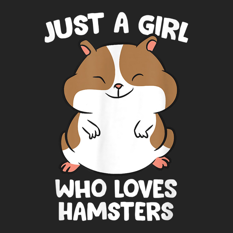 Just A Girl Who Loves Hamsters Cute Hamster Girl 3/4 Sleeve Shirt by JoolsShamel | Artistshot