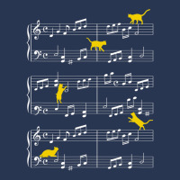 Cats Playing Music Note Clef Musician Art T Shirt Ladies Denim Jacket | Artistshot