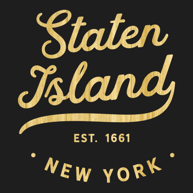 Classic Retro Vintage Staten Island Woodgrain Nyc Usa Casual Long Slee Classic T-shirt by MleczynskiShae | Artistshot