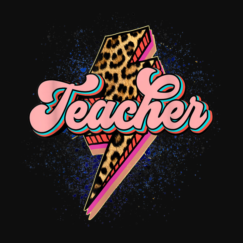 Back To School Teacher Leopard Lightning Bolt Motivational Crop Top by Posh | Artistshot