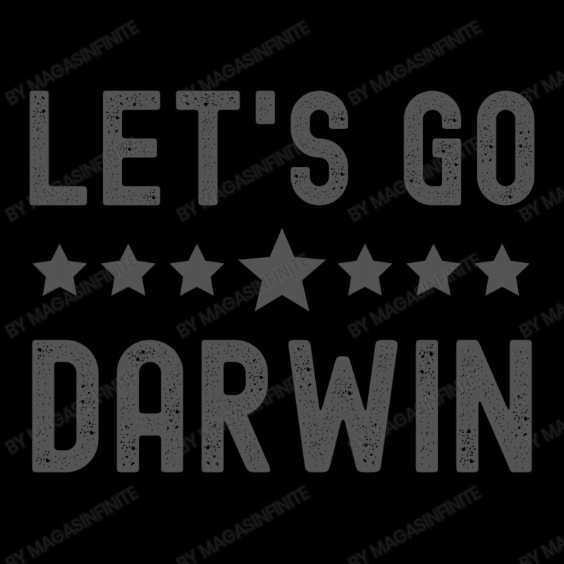 Lets Go Darwin - Dark Gray Letters Cropped Hoodie by Magasinfinite | Artistshot