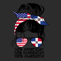 Womens Half American And Half Dominican Messy Bun Dominicana Exclusive T-shirt | Artistshot