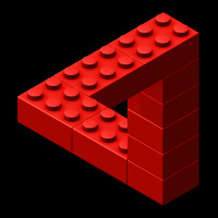 Escher Toy Bricks - Red Legging | Artistshot