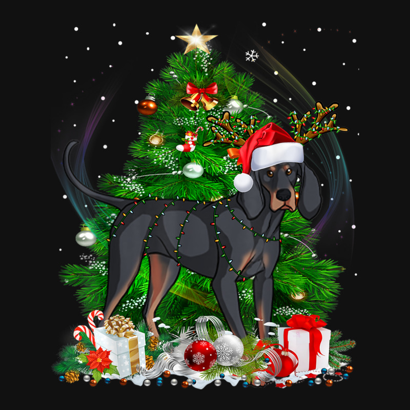 Black And Tan Coonhound Christmas Tree Light Pajama Dog Xmas Baby Bibs by Orchid | Artistshot