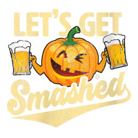 Womens Lets Get Smashed Funny Pumpkin Beer Halloween V Neck T Shirt Maternity Scoop Neck T-shirt | Artistshot