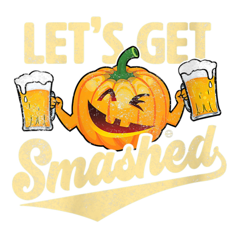 Womens Lets Get Smashed Funny Pumpkin Beer Halloween V Neck T Shirt Maternity Scoop Neck T-shirt by cm-arts | Artistshot