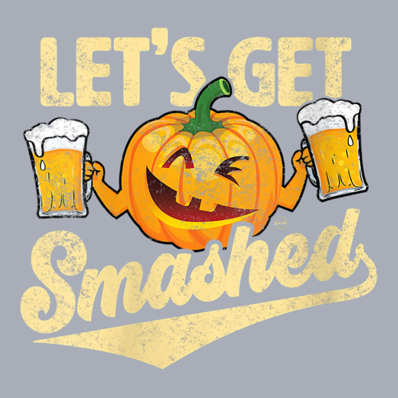 Womens Lets Get Smashed Funny Pumpkin Beer Halloween V Neck T Shirt Tank Dress by cm-arts | Artistshot