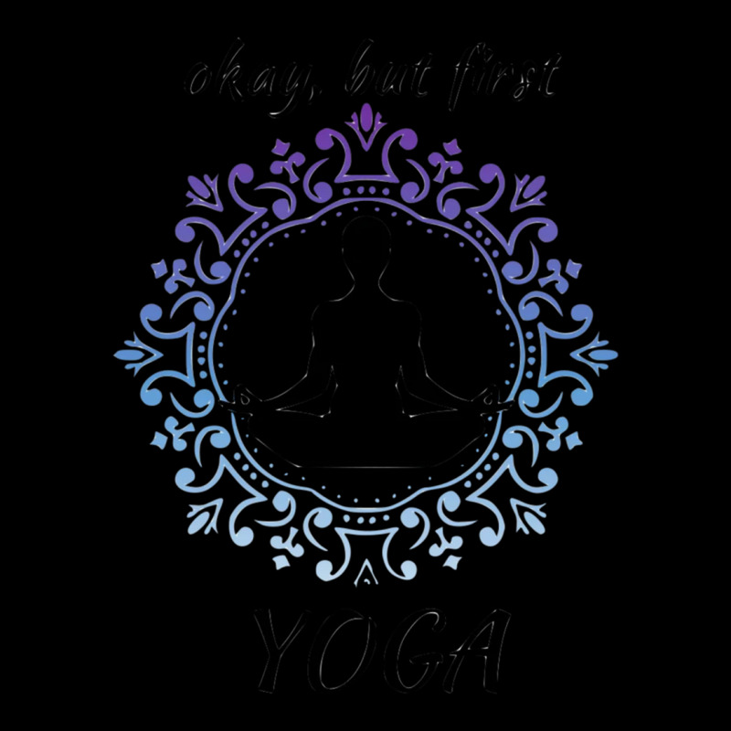 Okay But First Yoga 2 Cropped Hoodie by cm-arts | Artistshot