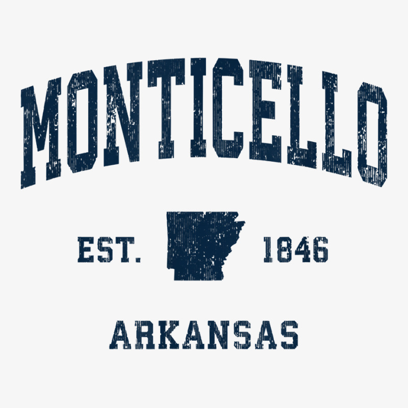 Monticello Arkansas Ar Vintage Athletic Navy Sports Design T Shirt Ladies Fitted T-Shirt by cm-arts | Artistshot