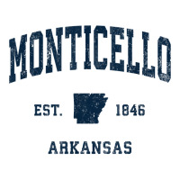 Monticello Arkansas Ar Vintage Athletic Navy Sports Design T Shirt Women's Pajamas Set | Artistshot