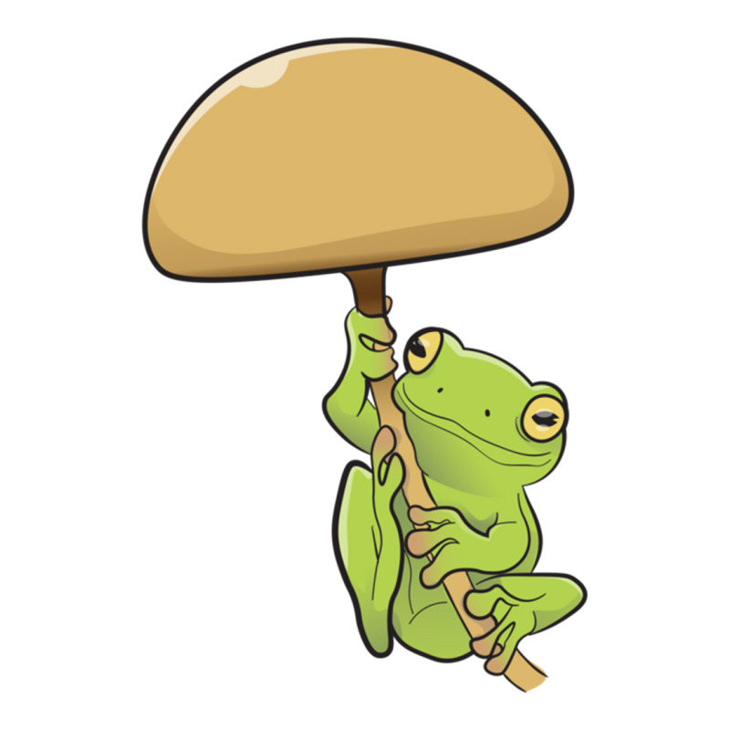 American Green Tree Frog And Fungus Sticker | Artistshot