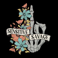 Sensitive Savage Skeleton Funny Floral Women's Motivational Youth Hoodie | Artistshot