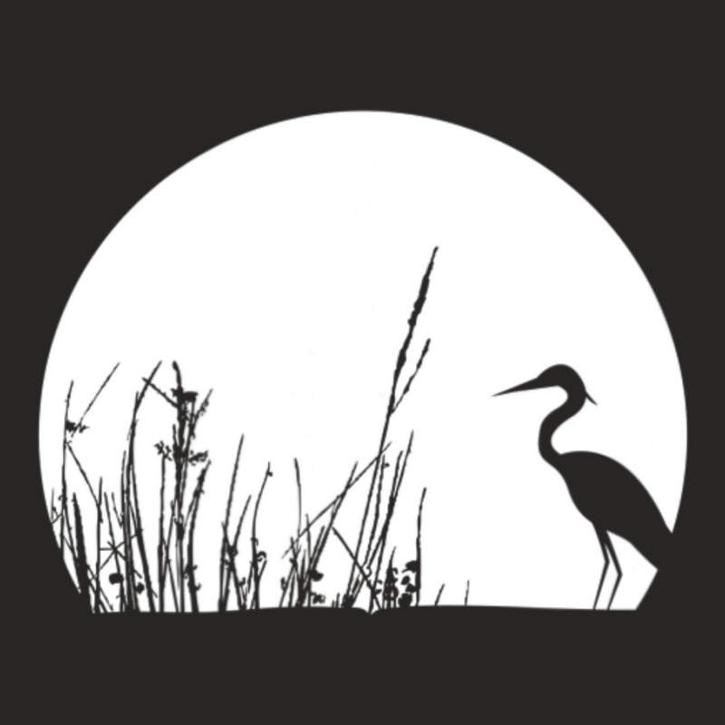 Heron In The Reeds Zen Mood Nature Lovers Ladies Fitted T-Shirt by Bertrand Angulo | Artistshot