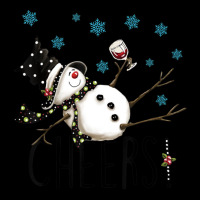 Cheers Snowman And Wine Christmas Youth Zipper Hoodie | Artistshot