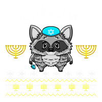 Shalom Menorah Jewish Racoon Design Cute Chanuka Jewish Gift V-neck Tee | Artistshot